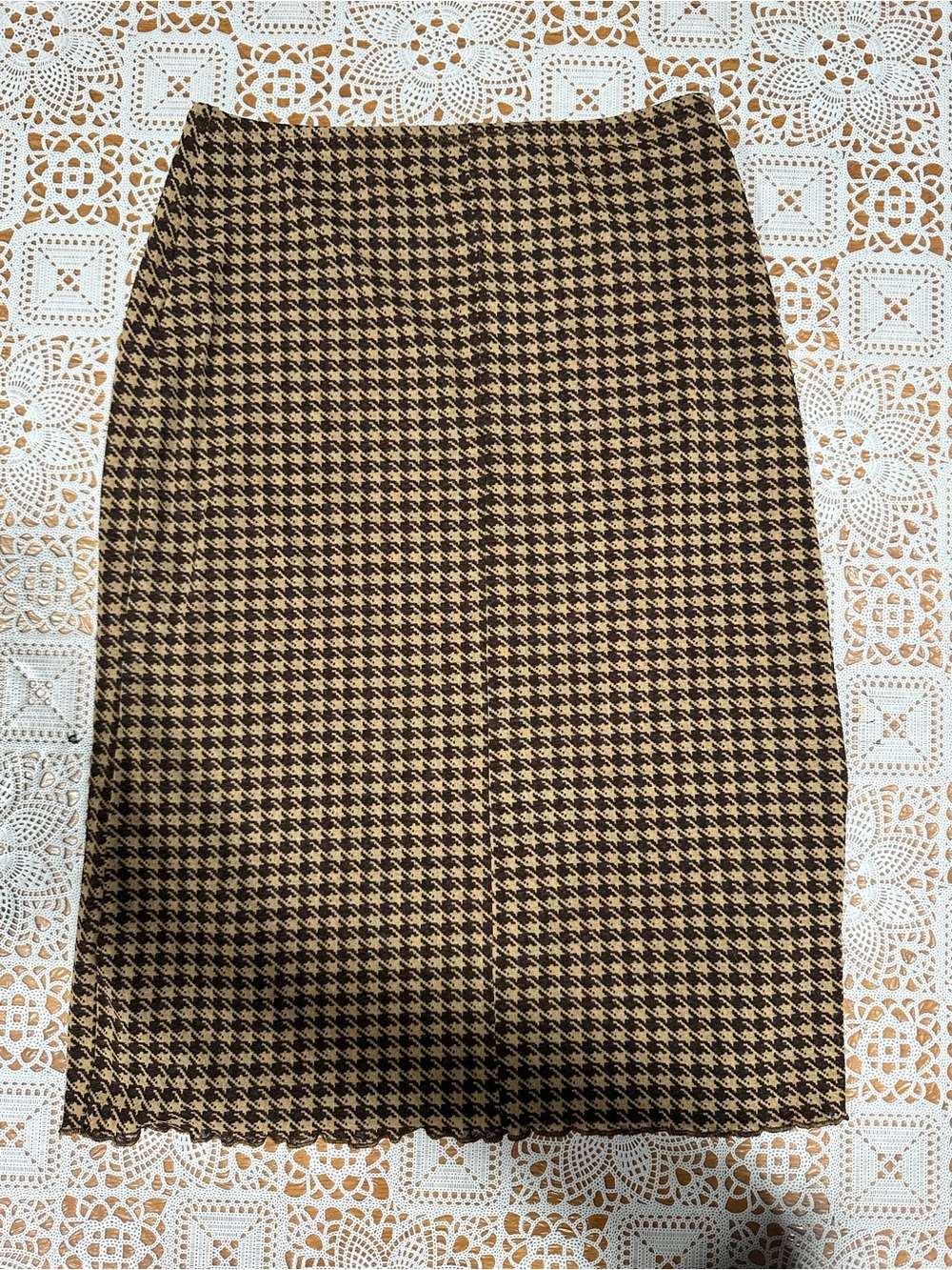 Hennes Collection Houndstooth Midi Skirt Made in Italy Size S - Picture 5 of 5